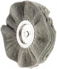 Value Collection - 10" Diam x 4" Thick, Soft Mounted Polishing Wheel - 2 Ply, Fine Grade, 3/4" Shank Diam - Exact Industrial Supply