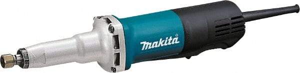 Makita - 1/4" Collet, 29,000 RPM, Inline Handle Electric Die Grinder - 120 Volts, 6.6 Amps, 8.2' Cord - Exact Industrial Supply