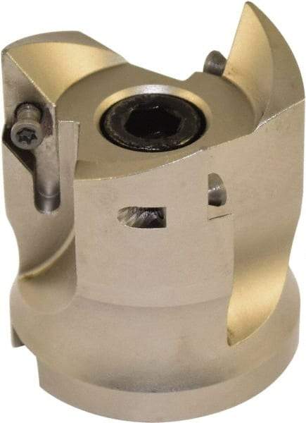 Millstar - 3 Inserts, 50mm Cut Diam, 22mm Arbor Diam, Indexable Square-Shoulder Face Mill - 0/90° Lead Angle, 55mm High, VCGT Insert Compatibility, Series ASMN - Exact Industrial Supply