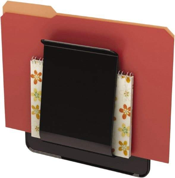 Deflect-o - 9-1/4" Wide x 10-5/8" High x 1-3/4" Deep Plastic Wall File - 1 Compartment, Black - Exact Industrial Supply