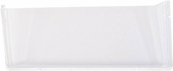 Deflect-o - 17-1/2" Wide x 6-1/2" High x 3" Deep Plastic Wall File - 1 Compartment, Clear - Exact Industrial Supply
