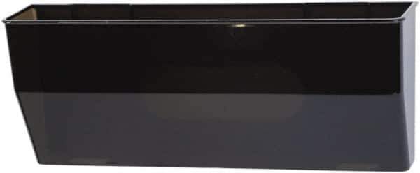Deflect-o - 15" Wide x 6-3/8" High x 3" Deep Plastic Wall File - 1 Compartment, Smoke - Exact Industrial Supply