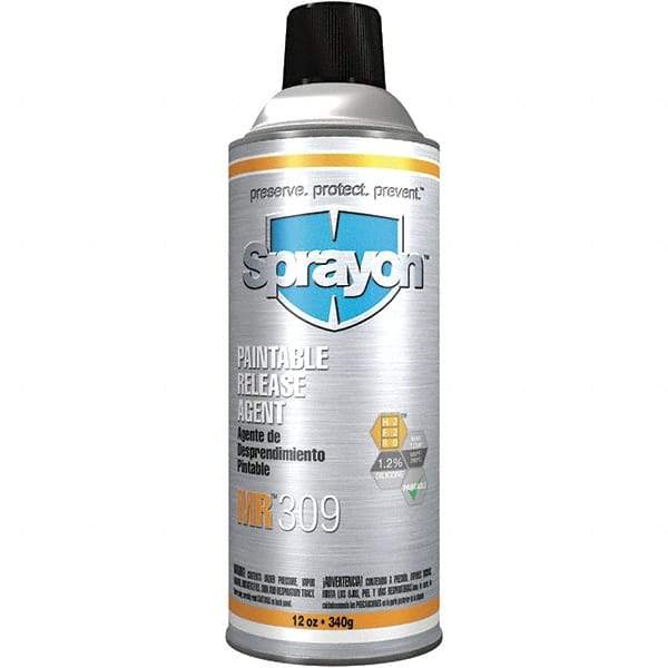 Sprayon - 12 Ounce Aerosol Can, Clear, General Purpose Mold Release - Silicone Composition - Exact Industrial Supply