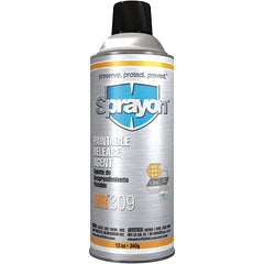 Sprayon - 12 Ounce Aerosol Can, Clear, General Purpose Mold Release - Silicone Composition - Exact Industrial Supply