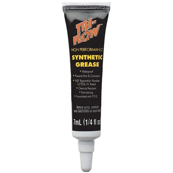 Tri-Flow - 0.25 oz Tube Synthetic High Temperature Grease - Translucent White, Extreme Pressure, Food Grade & High Temperature, 400°F Max Temp, NLGIG 2, - Exact Industrial Supply