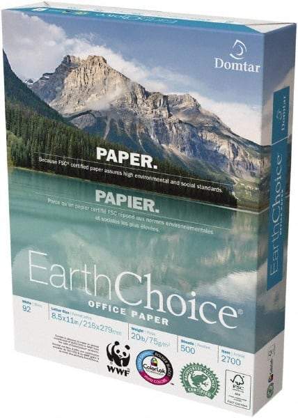 Domtar - 8-1/2" x 11" White Copy Paper - Use with Laser Printers, Copiers, Inkjet Printers - Exact Industrial Supply