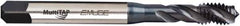 Emuge - 1/4-28 UNF 3 Flute 2B/3B Modified Bottoming Spiral Flute Tap - Vanadium High Speed Steel, Oxide Finish, 3.15" OAL, Right Hand Flute, Right Hand Thread - Exact Industrial Supply