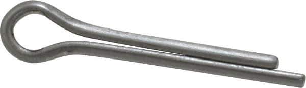 Made in USA - 5/32" Diam x 1" Long Extended Prong Cotter Pin - Grade 18-8, Uncoated, Stainless Steel - Exact Industrial Supply