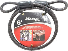 Master Lock - 6' Long Heavy Duty Cable - 3/8" Diam - Exact Industrial Supply