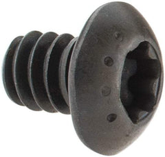 Camcar - #10-24 UNC Torx Plus Drive, Button Screw - Alloy Steel, Black Oxide Finish, Fully Threaded, 1/4" Length Under Head - Exact Industrial Supply