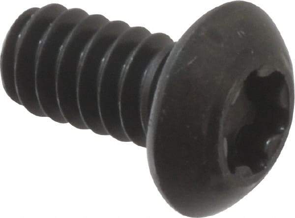 Camcar - #10-24 UNC Torx Plus Drive, Button Screw - Alloy Steel, Black Oxide Finish, Fully Threaded, 3/8" Length Under Head - Exact Industrial Supply