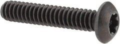Camcar - #10-24 UNC Torx Plus Drive, Button Screw - Alloy Steel, Black Oxide Finish, Fully Threaded, 1" Length Under Head - Exact Industrial Supply