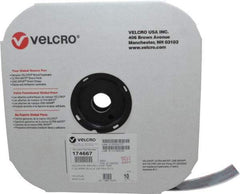 VELCRO Brand - 1" Wide x 10 Yd Long Adhesive Backed Loop Roll - Continuous Roll, Black - Exact Industrial Supply