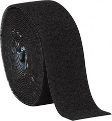 VELCRO Brand - 2" Wide x 5 Yd Long Adhesive Backed Loop Roll - Continuous Roll, Black - Exact Industrial Supply