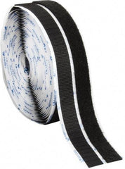 VELCRO Brand - 3/4" Wide x 10 Yd Long Adhesive Backed Hook & Loop Roll - Continuous Roll, Black - Exact Industrial Supply