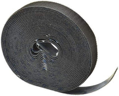 VELCRO Brand - 1" Wide x 10 Yd Long Adhesive Backed Hook & Loop Roll - Continuous Roll, Black - Exact Industrial Supply