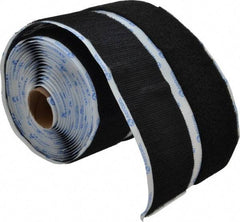VELCRO Brand - 2" Wide x 5 Yd Long Adhesive Backed Hook & Loop Roll - Continuous Roll, Black - Exact Industrial Supply