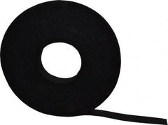 VELCRO Brand - 1" Wide x 25 Yd Long Self Fastening Tie/Strap Hook & Loop Roll - Continuous Roll, Black - Exact Industrial Supply