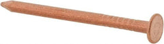 Made in USA - 3D, 14 Gauge, 1-1/4" OAL Common Nails - Smooth Shank, Copper - Exact Industrial Supply