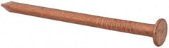 Made in USA - 5D, 12 Gauge, 1-3/4" OAL Common Nails - Smooth Shank, Copper - Exact Industrial Supply