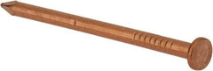 Made in USA - 6D, 11 Gauge, 2" OAL Common Nails - Smooth Shank, Copper - Exact Industrial Supply