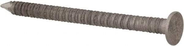 Made in USA - 4D, 12 Gauge, 1-1/2" OAL Common Nails - Ring Shank, 18-8 Stainless Steel - Exact Industrial Supply