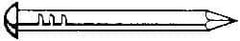 Value Collection - 8D, 12 Gauge, 2-1/2" OAL Siding Nails - Smooth Shank, Grade 2 Steel, Uncoated - Exact Industrial Supply