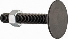 Value Collection - 3/8-16, 2-1/2" OAL, 1-5/16" Head Diam, Steel Elevator Bolt - Uncoated, Flat Head, UNC Thread, Grade 2 - Exact Industrial Supply