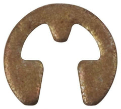 Rotor Clip - 0.079" Groove Diam, 7/64" Shaft Diam, Phosphate Steel, E Style External Retaining Rings - 0.02" Groove Width, 0.015" Groove Depth, 0.015" Ring Thickness, Grade 1060-1090 - Exact Industrial Supply