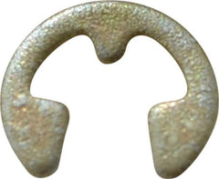 Rotor Clip - 0.074" Groove Diam, 3/32" Shaft Diam, Zinc Yellow Dichromate Steel, E Style External Retaining Rings - 0.02" Groove Width, 0.01" Groove Depth, 0.015" Ring Thickness, Grade 1060-1090 - Exact Industrial Supply