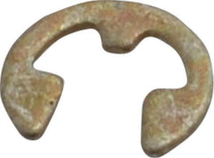 Rotor Clip - 0.095" Groove Diam, 1/8" Shaft Diam, Zinc Yellow Dichromate Steel, E Style External Retaining Rings - 0.02" Groove Width, 0.015" Groove Depth, 0.015" Ring Thickness, Grade 1060-1090 - Exact Industrial Supply