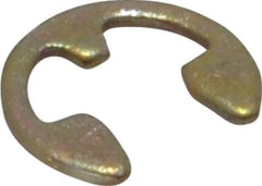 Rotor Clip - 0.147" Groove Diam, 3/16" Shaft Diam, Zinc Yellow Dichromate Steel, E Style External Retaining Rings - 0.029" Groove Width, 0.02" Groove Depth, 0.025" Ring Thickness, Grade 1060-1090 - Exact Industrial Supply