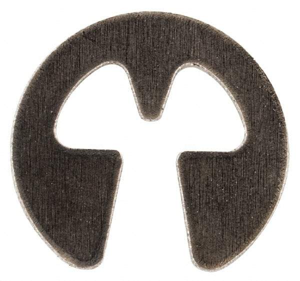 Rotor Clip - 0.079" Groove Diam, 7/64" Shaft Diam, Stainless Steel, E Style External Retaining Rings - 0.02" Groove Width, 0.015" Groove Depth, 0.015" Ring Thickness, Grade 15-7 Grade 632 - Exact Industrial Supply