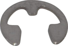 Rotor Clip - 0.147" Groove Diam, 3/16" Shaft Diam, Stainless Steel, E Style External Retaining Rings - 0.029" Groove Width, 0.02" Groove Depth, 0.025" Ring Thickness, Grade 15-7 Grade 632 - Exact Industrial Supply