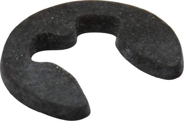 Rotor Clip - 1.9mm Groove Diam, 2.5 to 3mm Shaft Diam, Phosphate & Oil Steel, E Style External Retaining Rings - 0.54mm Groove Width, 0.5mm Ring Thickness, Grade 1060-1090 - Exact Industrial Supply