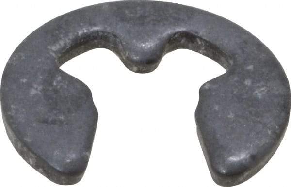 Rotor Clip - 2.3mm Groove Diam, 3 to 4mm Shaft Diam, Phosphate & Oil Steel, E Style External Retaining Rings - 0.64mm Groove Width, 0.6mm Ring Thickness, Grade 1060-1090 - Exact Industrial Supply