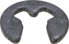 Rotor Clip - 2.3mm Groove Diam, 3 to 4mm Shaft Diam, Phosphate & Oil Steel, E Style External Retaining Rings - 0.64mm Groove Width, 0.6mm Ring Thickness, Grade 1060-1090 - Exact Industrial Supply