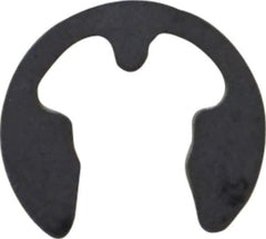 Rotor Clip - 5mm Groove Diam, 6 to 8mm Shaft Diam, Phosphate & Oil Steel, E Style External Retaining Rings - 0.74mm Groove Width, 0.7mm Ring Thickness, Grade 1060-1090 - Exact Industrial Supply
