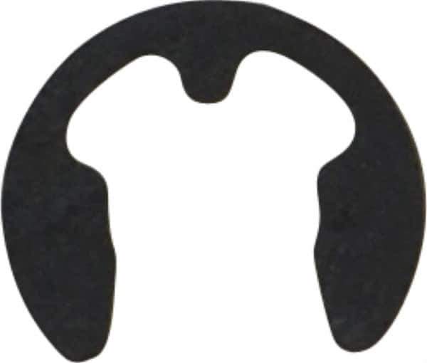 Rotor Clip - 6mm Groove Diam, 7 to 9mm Shaft Diam, Phosphate & Oil Steel, E Style External Retaining Rings - 0.74mm Groove Width, 0.7mm Ring Thickness, Grade 1060-1090 - Exact Industrial Supply