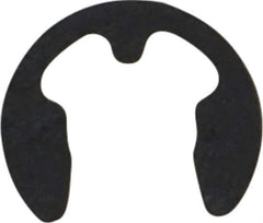 Rotor Clip - 6mm Groove Diam, 7 to 9mm Shaft Diam, Phosphate & Oil Steel, E Style External Retaining Rings - 0.74mm Groove Width, 0.7mm Ring Thickness, Grade 1060-1090 - Exact Industrial Supply