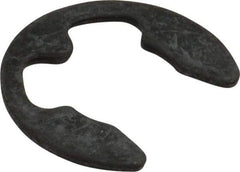 Rotor Clip - 12mm Groove Diam, 13 to 18mm Shaft Diam, Phosphate & Oil Steel, E Style External Retaining Rings - 1.35mm Groove Width, 1.3mm Ring Thickness, Grade 1060-1090 - Exact Industrial Supply