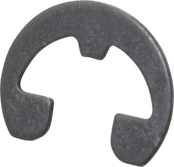 Rotor Clip - 0.21" Groove Diam, 1/4" Shaft Diam, Phosphate Steel, Reinforced E Style External Retaining Rings - 0.029" Groove Width, 0.02" Groove Depth, 0.025" Ring Thickness, Grade 1060-1090 - Exact Industrial Supply