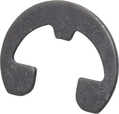 Rotor Clip - 0.21" Groove Diam, 1/4" Shaft Diam, Phosphate Steel, Reinforced E Style External Retaining Rings - 0.029" Groove Width, 0.02" Groove Depth, 0.025" Ring Thickness, Grade 1060-1090 - Exact Industrial Supply