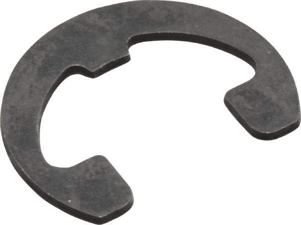 Rotor Clip - 7/16" Groove Diam, 9/16" Shaft Diam, Phosphate Steel, Reinforced E Style External Retaining Rings - 0.046" Groove Width, 0.062" Groove Depth, 0.042" Ring Thickness, Grade 1060-1090 - Exact Industrial Supply
