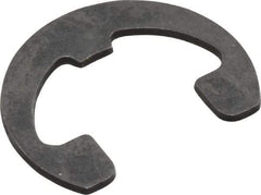 Rotor Clip - 7/16" Groove Diam, 9/16" Shaft Diam, Phosphate Steel, Reinforced E Style External Retaining Rings - 0.046" Groove Width, 0.062" Groove Depth, 0.042" Ring Thickness, Grade 1060-1090 - Exact Industrial Supply