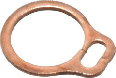 Rotor Clip - 0.117" Groove Diam, 1/8" Shaft Diam, Zinc-Plated Beryllium Copper, Snap External Retaining Rings - 0.012" Groove Width, 0.004" Groove Depth, 0.01" Ring Thickness - Exact Industrial Supply