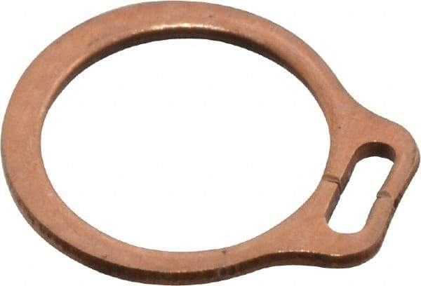Rotor Clip - 0.175" Groove Diam, 3/16" Shaft Diam, Zinc-Plated Beryllium Copper, Snap External Retaining Rings - 0.018" Groove Width, 0.006" Groove Depth, 0.015" Ring Thickness - Exact Industrial Supply