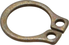 Rotor Clip - 0.23" Groove Diam, 1/4" Shaft Diam, Zinc Yellow Dichromate Steel, Snap External Retaining Rings - 0.029" Groove Width, 0.01" Groove Depth, 0.025" Ring Thickness, Grade 1060-1090 - Exact Industrial Supply