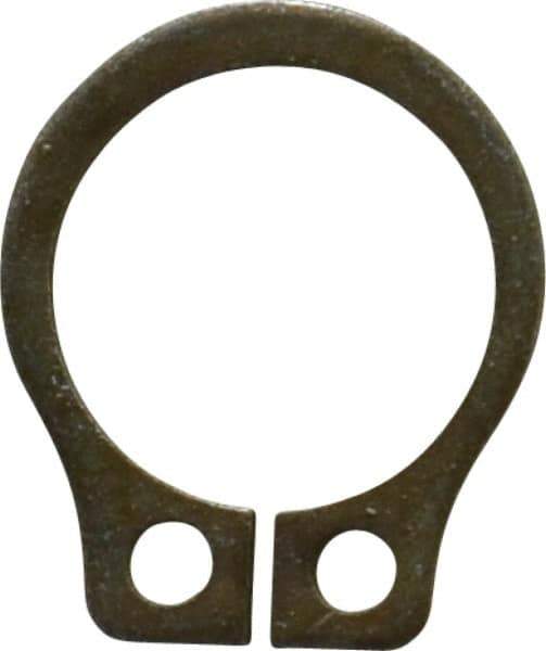Rotor Clip - 0.261" Groove Diam, 9/32" Shaft Diam, Zinc Yellow Dichromate Steel, Snap External Retaining Rings - 0.029" Groove Width, 0.01" Groove Depth, 0.025" Ring Thickness, Grade 1060-1090 - Exact Industrial Supply