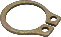 Rotor Clip - 0.29" Groove Diam, 5/16" Shaft Diam, Zinc Yellow Dichromate Steel, Snap External Retaining Rings - 0.029" Groove Width, 0.011" Groove Depth, 0.025" Ring Thickness, Grade 1060-1090 - Exact Industrial Supply